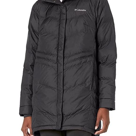 COLUMBIA Grey Quilted Puffer Hooded Coat with Removable Faux Fur Trim Size 1XL - Picture 3 of 13